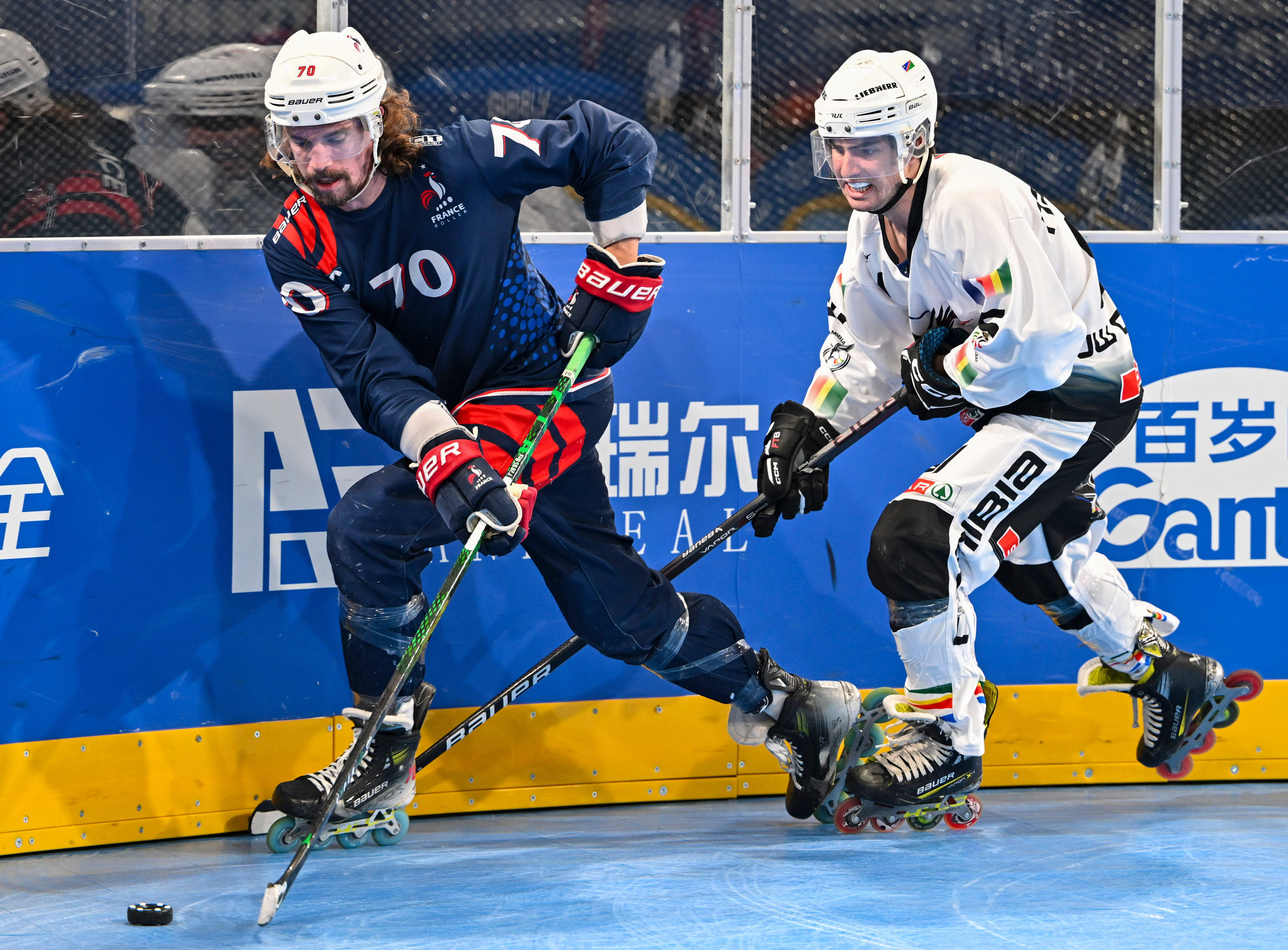 成都世运会丨单排轮滑球——男子铜牌赛:纳米比亚队胜法国队